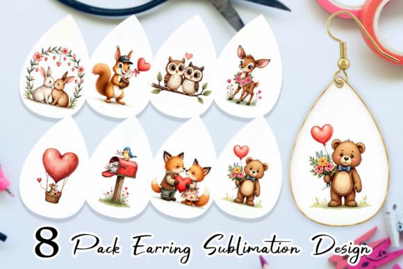 Download Whimsical Valentine Earring Blanks - Premium Resources