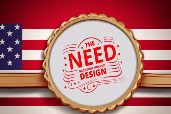 Download Gold Seal USA Branding Mockup - Branding mockup Collection