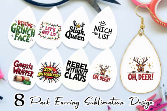 Download Sassy Reindeer Earring Blanks - Premium Resources