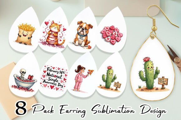 Download Sassy Anti-Valentine Earring Blanks - Blanks Collection