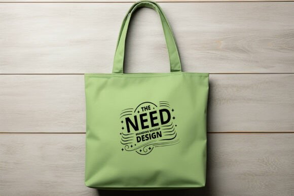 Download Green Canvas Tote Bag Branding Mockup - Branding mockup Collection